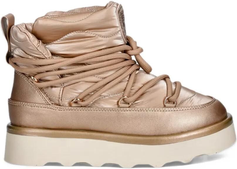 Blauer Dolye 01 quilted lace-up ankle boots Goud