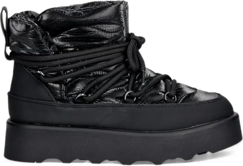 Blauer Doyle 01 quilted lace-up ankle boots Zwart