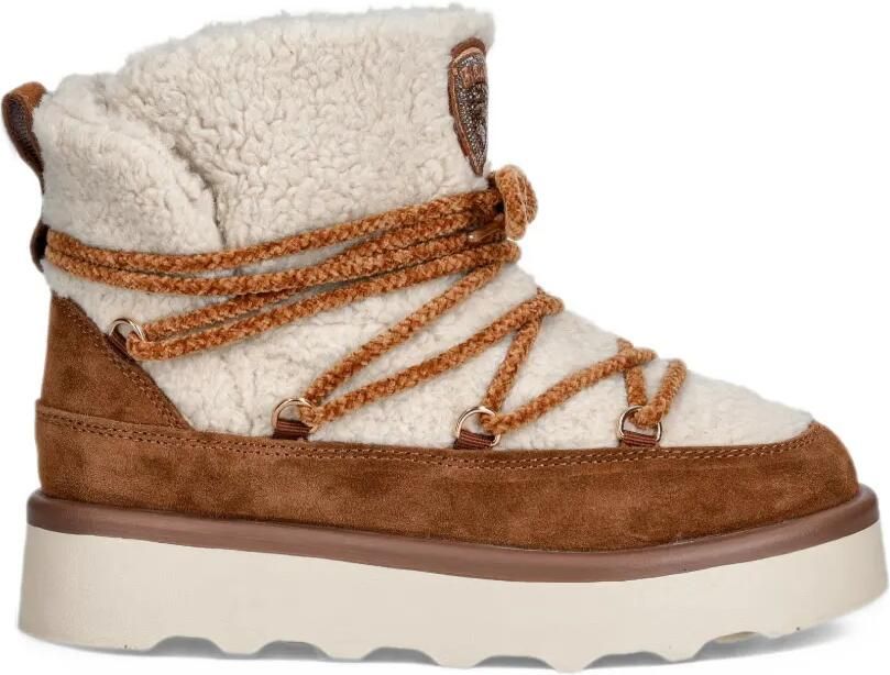 Blauer Doyle 01 shearling-trim ankle boots Beige