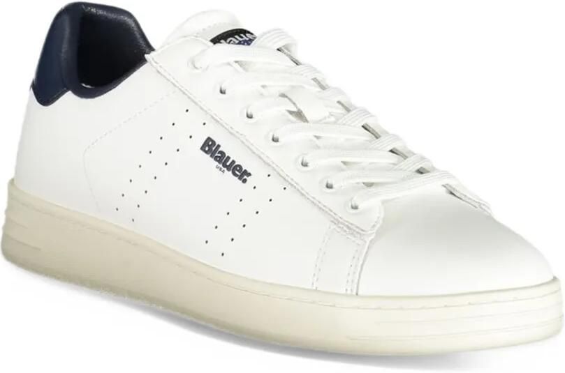 Blauer HT perforated logo-print sneakers Wit - Foto 3