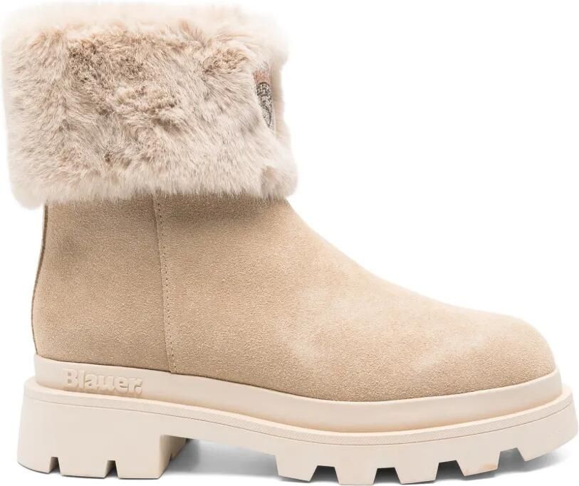 Blauer Kimmel 10 faux-fur suede boots Beige