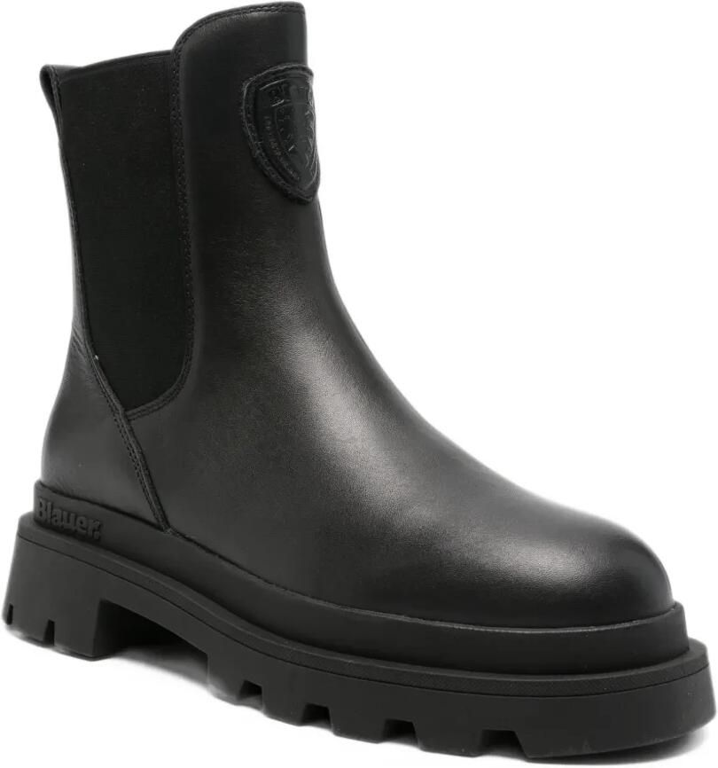 Blauer Kimmel 12 logo-patch chunky-sole boots Zwart