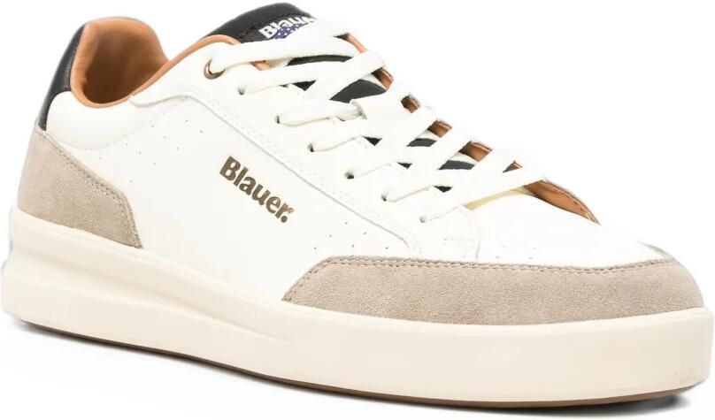 Blauer leather panelled sneakers Wit - Foto 3
