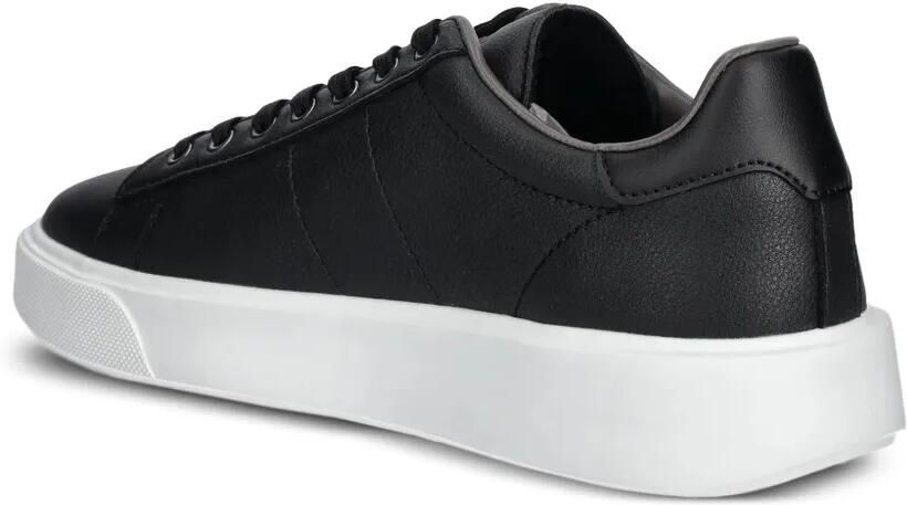 Blauer Leren sneakers met logopatch Zwart - Foto 2