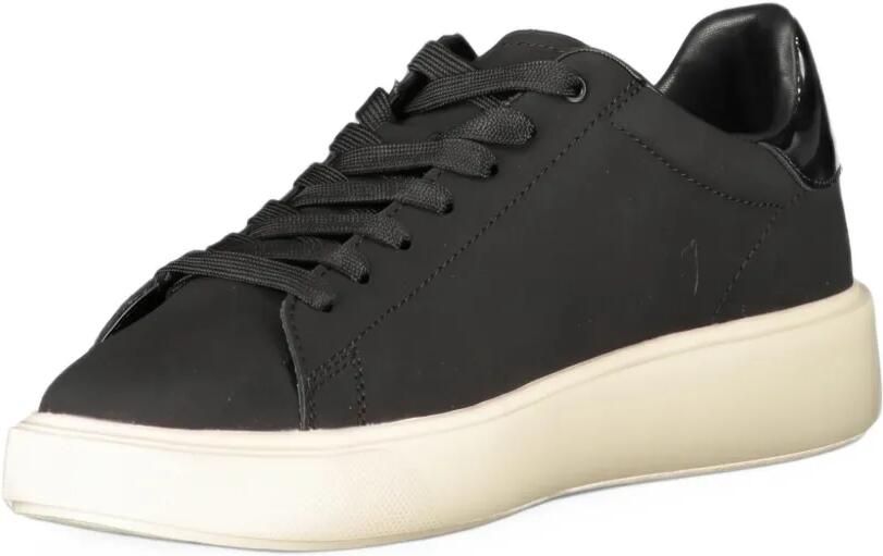 Blauer Leren sneakers met logopatch Zwart - Foto 2