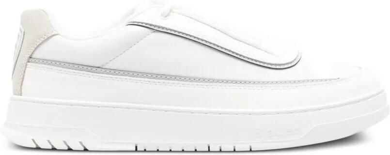 Blauer Leren sneakers Wit