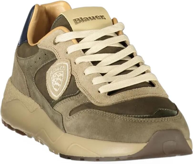 Blauer logo-patch panelled sneakers Groen - Foto 3