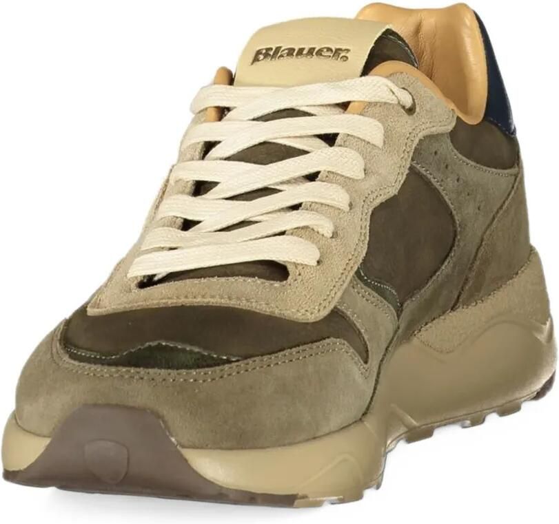 Blauer logo-patch panelled sneakers Groen - Foto 2