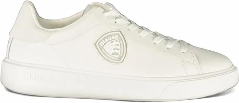 Blauer logo-patch sneakers Wit