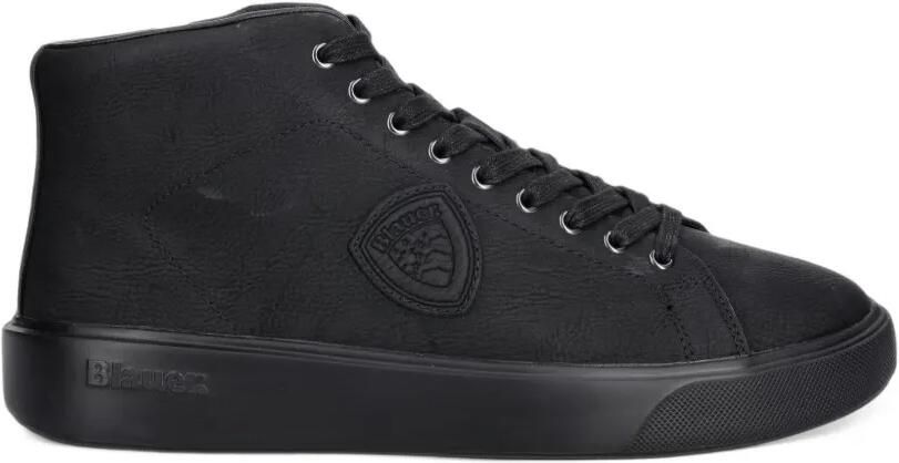 Blauer logo-patch sneakers Zwart