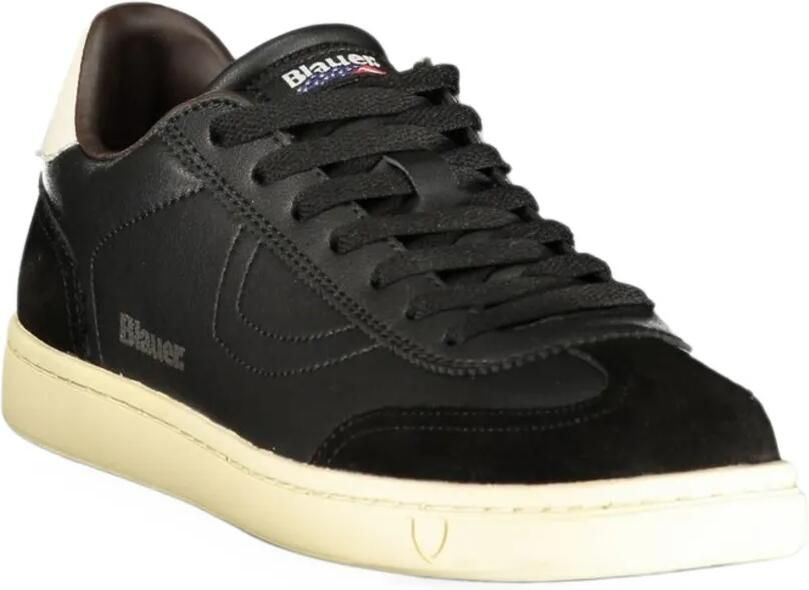 Blauer logo-print panelled sneakers Zwart - Foto 2
