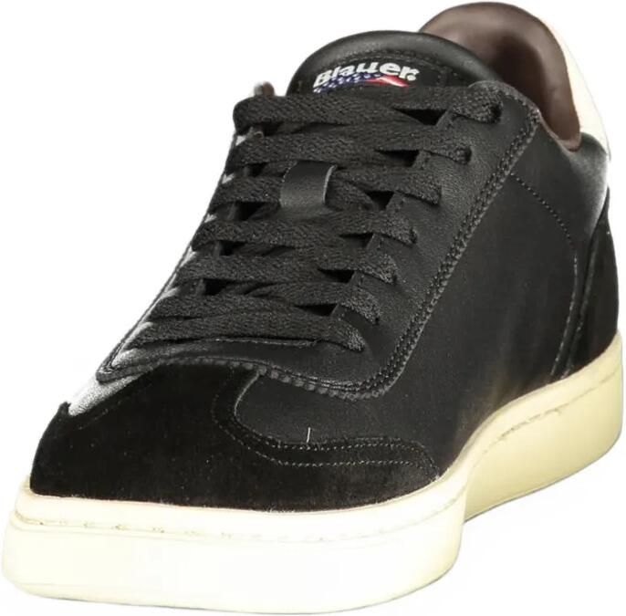 Blauer logo-print panelled sneakers Zwart - Foto 3