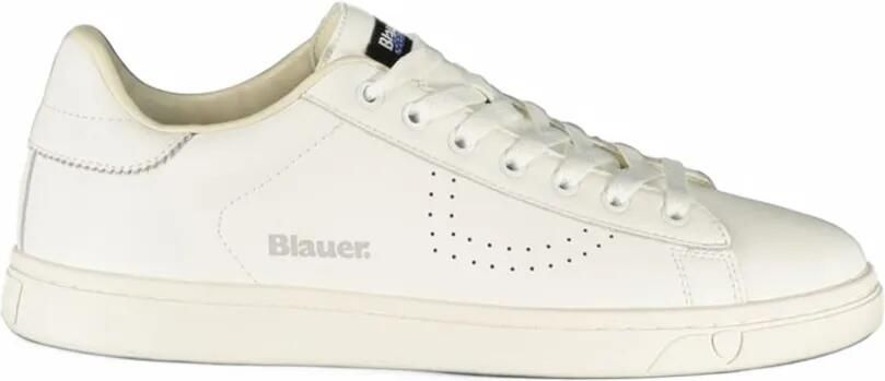 Blauer Lowell perforated logo-print sneakers Wit