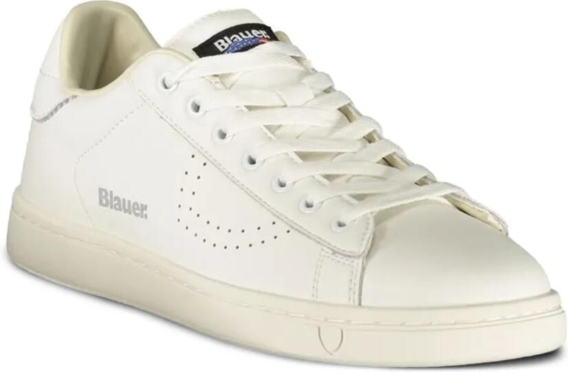 Blauer Lowell perforated logo-print sneakers Wit - Foto 3
