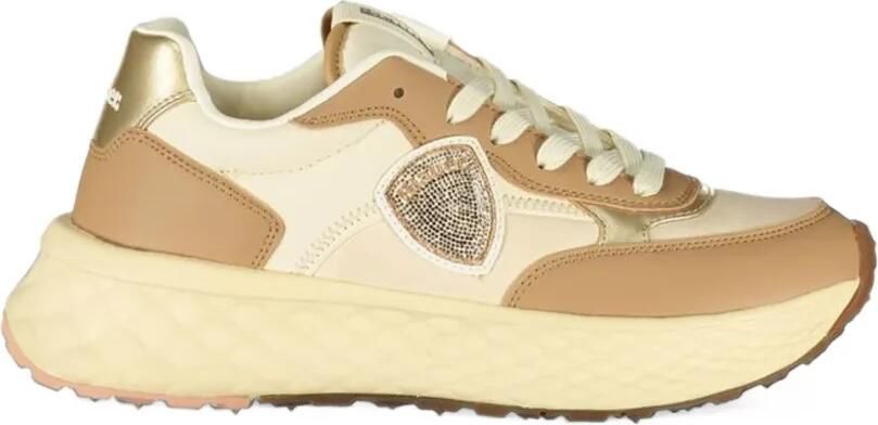 Blauer LYNN01 logo-patch panelled sneakers Bruin