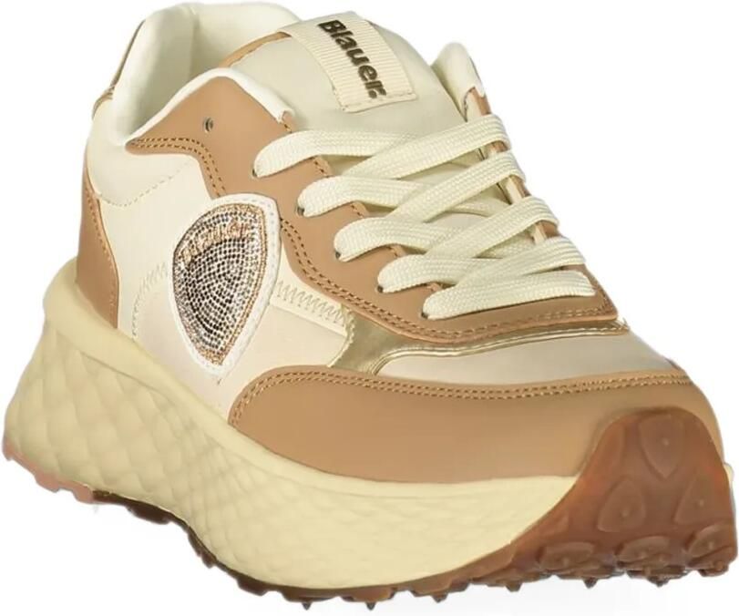 Blauer LYNN01 logo-patch panelled sneakers Bruin - Foto 3