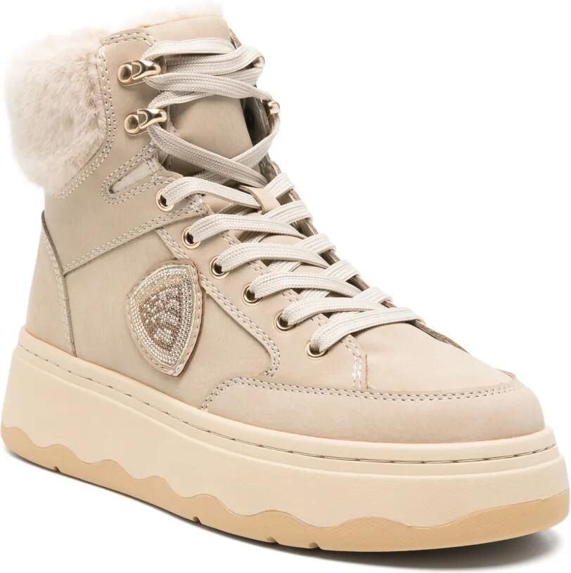 Blauer Maribel 02 faux-fur lace-up ankle boots Beige - Foto 3