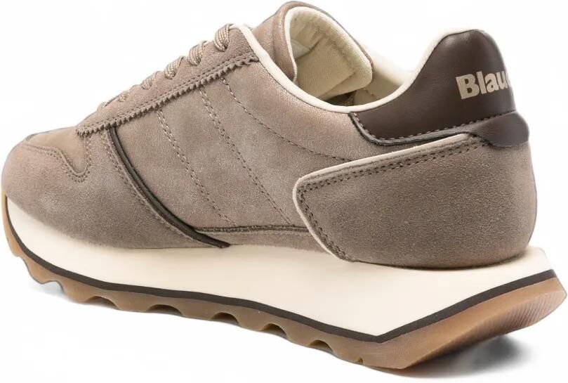 Blauer Mills 01 logo-plaque panelled sneakers Bruin - Foto 3