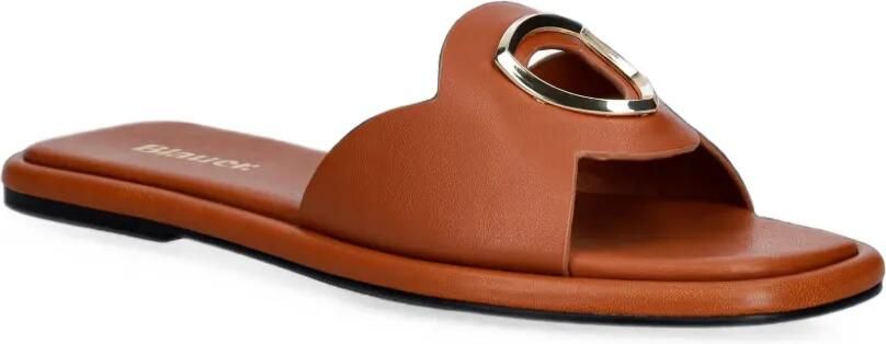 Blauer Moody01 leren sandalen met logo-plakkaat Bruin - Foto 4