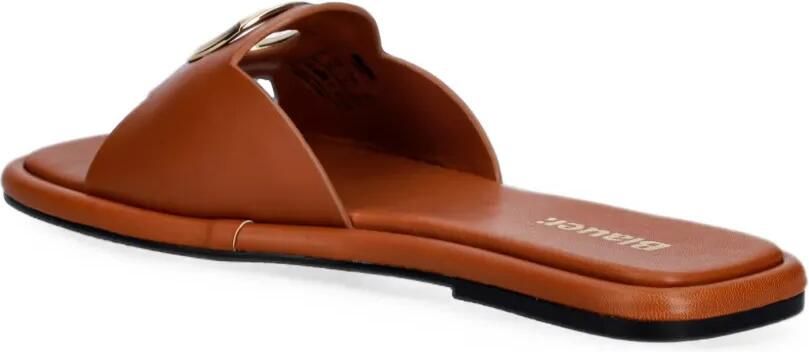 Blauer Moody01 leren sandalen met logo-plakkaat Bruin - Foto 3