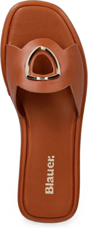 Blauer Moody01 leren sandalen met logo-plakkaat Bruin - Foto 2