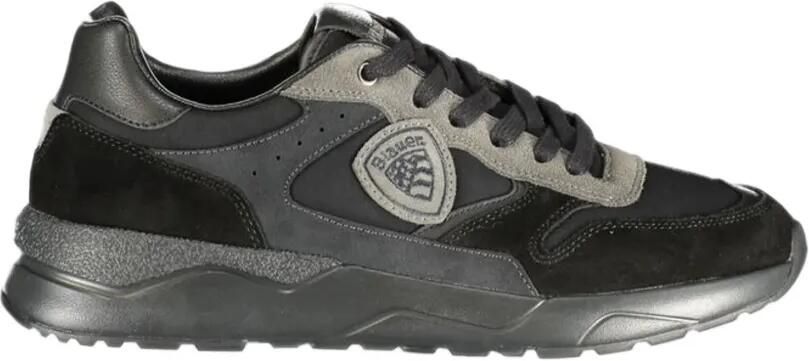 Blauer Ozark 01 NUS logo-patch panelled sneakers Zwart