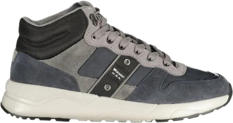 Blauer Ozark04 NUS panelled high-top sneakers Blauw