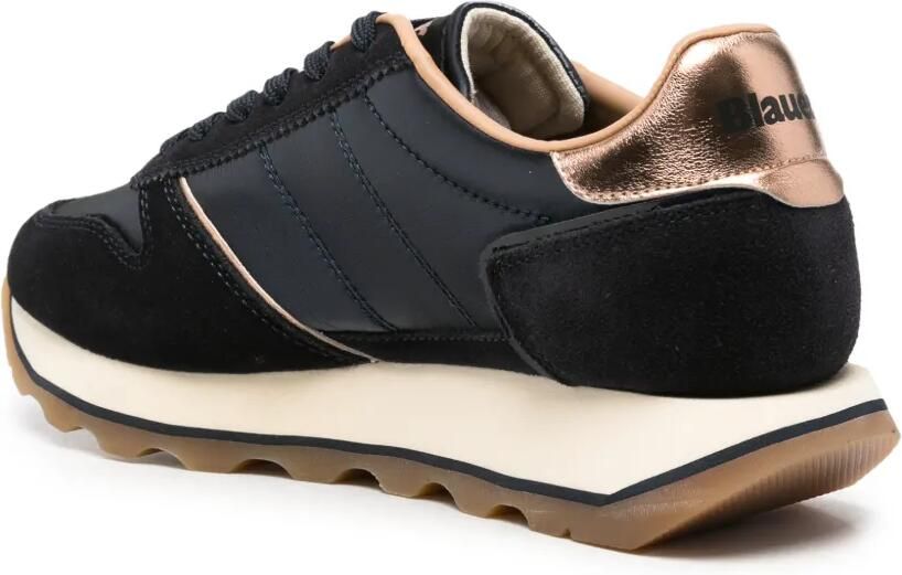 Blauer panelled metallic-detail sneakers Blauw - Foto 2