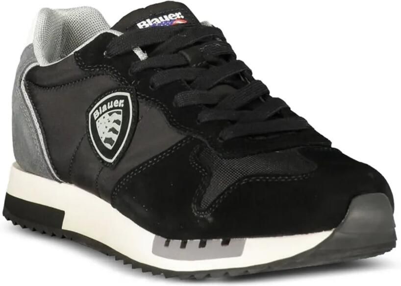 Blauer Queens logo-patch panelled sneakers Zwart - Foto 3