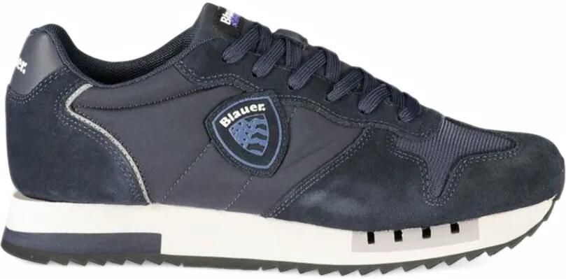 Blauer Queens logo-patch sneakers Blauw