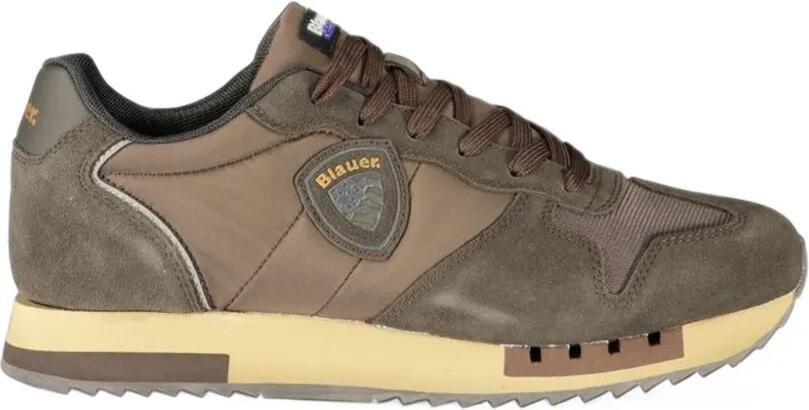 Blauer Queens logo-patch sneakers Bruin
