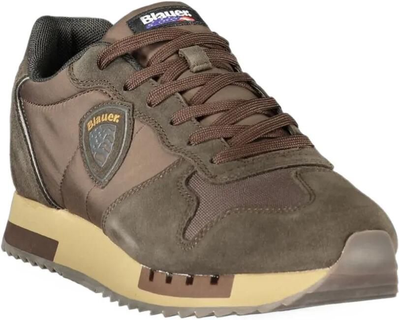 Blauer Queens logo-patch sneakers Bruin - Foto 3