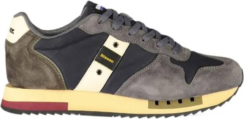 Blauer Queens suede-panelled sneakers Blauw