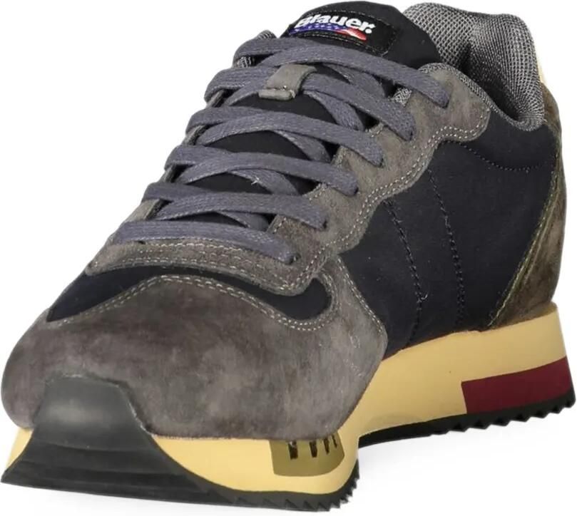 Blauer Queens suede-panelled sneakers Blauw - Foto 2