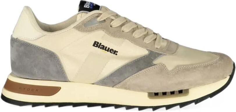 Blauer Ryder panelled sneakers Beige