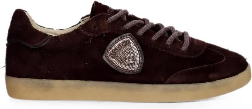 Blauer Sneakers met applicatie Bruin