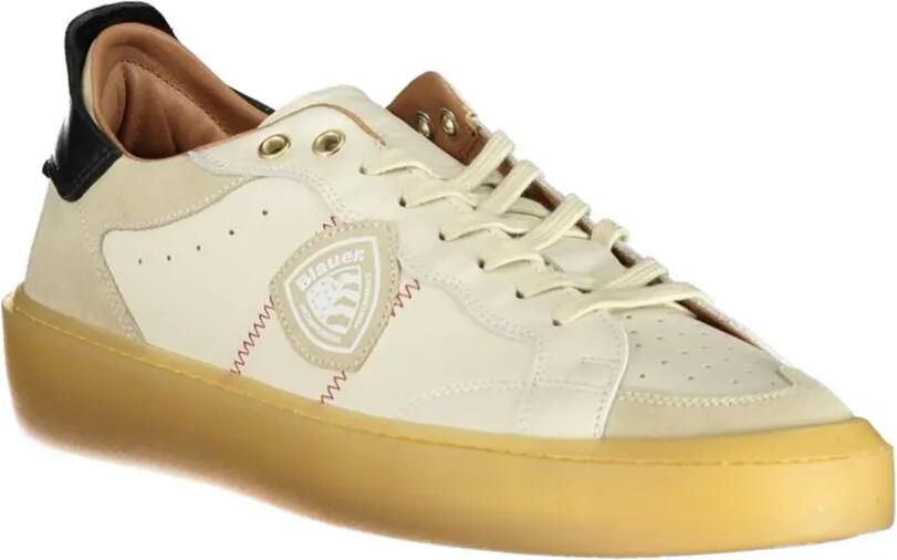 Blauer Sneakers met logopatch Beige - Foto 3