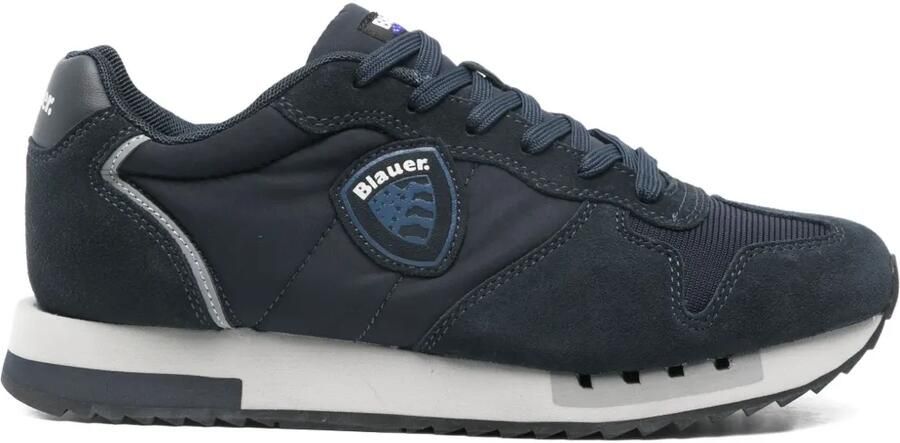 Blauer Sneakers met logopatch Blauw