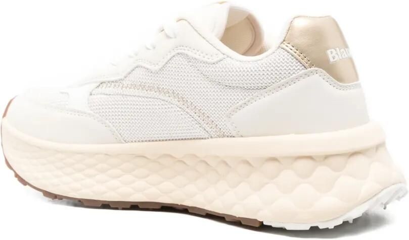 Blauer Sneakers met logopatch Wit - Foto 3