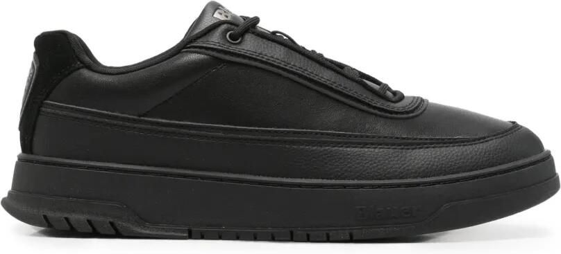 Blauer Sneakers met logopatch Zwart