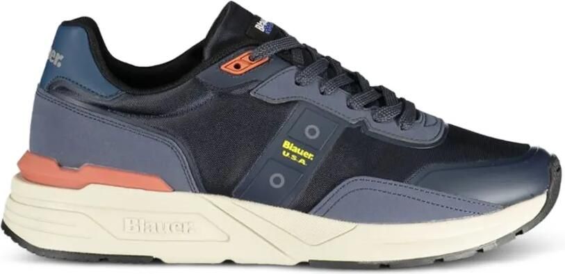 Blauer Sneakers met vlakken Blauw