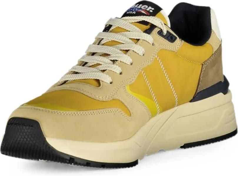 Blauer Sneakers met vlakken Geel - Foto 2