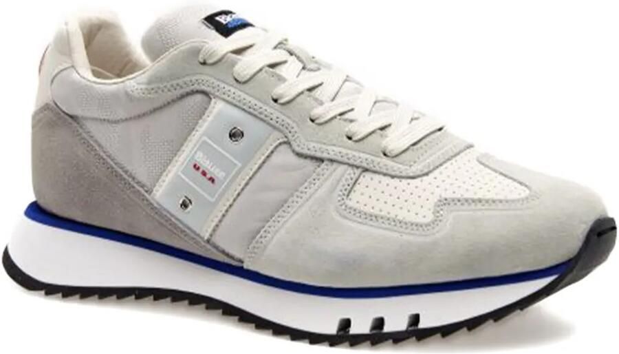 Blauer Sneakers met vlakken Grijs