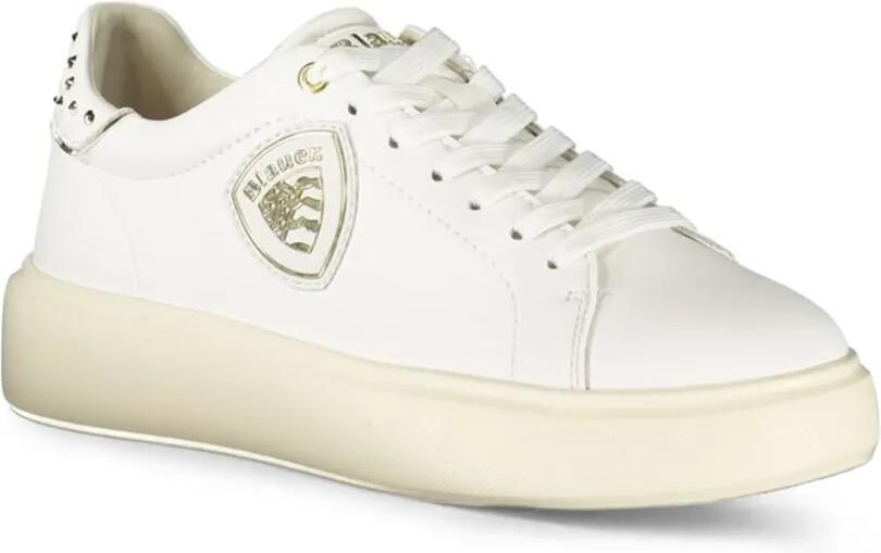 Blauer studded leather sneakers Wit - Foto 3