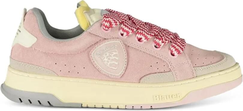 Blauer Suède sneakers Roze