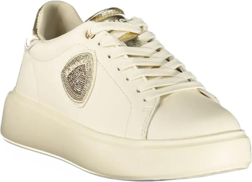 Blauer Venus 01 logo-patch leather sneakers Beige - Foto 3