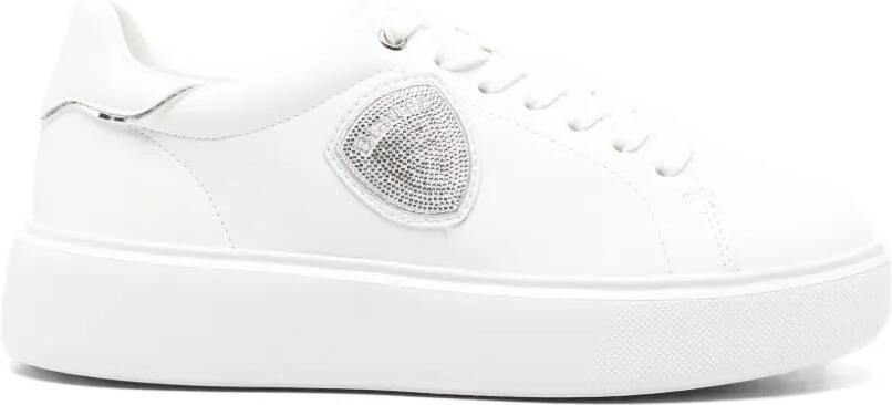 Blauer Venus 01 sneakers met plateauzool en logo-patch Wit