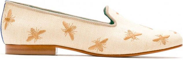 Blue Bird Shoes Bees rieten loafers dames stro 34 Beige