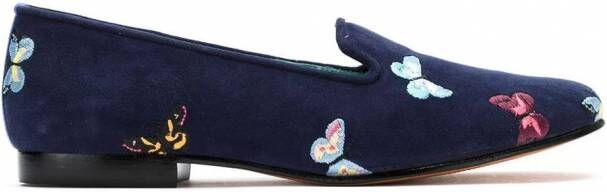 Blue Bird Shoes Borboletas suède slippers Blauw