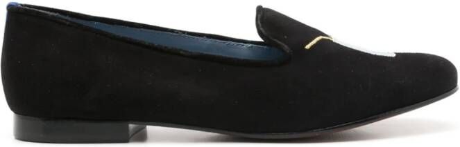 Blue Bird Shoes Drinks suède loafers Zwart